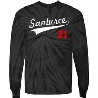 Santurce 21 Puerto Rico Baseball Boricua Tie-Dye Long Sleeve Shirt