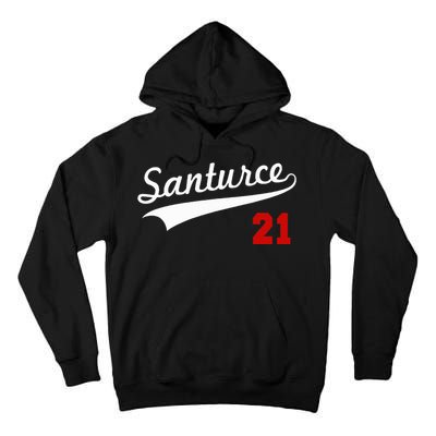 Santurce 21 Puerto Rico Baseball Boricua Tall Hoodie