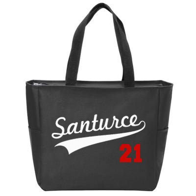 Santurce 21 Puerto Rico Baseball Boricua Zip Tote Bag