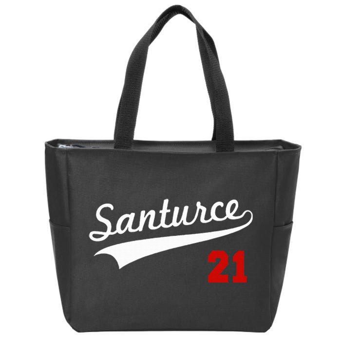 Santurce 21 Puerto Rico Baseball Boricua Zip Tote Bag