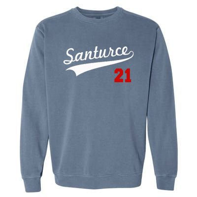 Santurce 21 Puerto Rico Baseball Boricua Garment-Dyed Sweatshirt