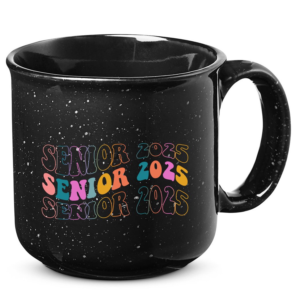 Senior 2025 Retro Class Of 2025 Seniors Graduation 15oz Campfire Ceramic Mug