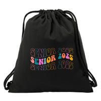 Senior 2025 Retro Class Of 2025 Seniors Graduation Drawstring Bag