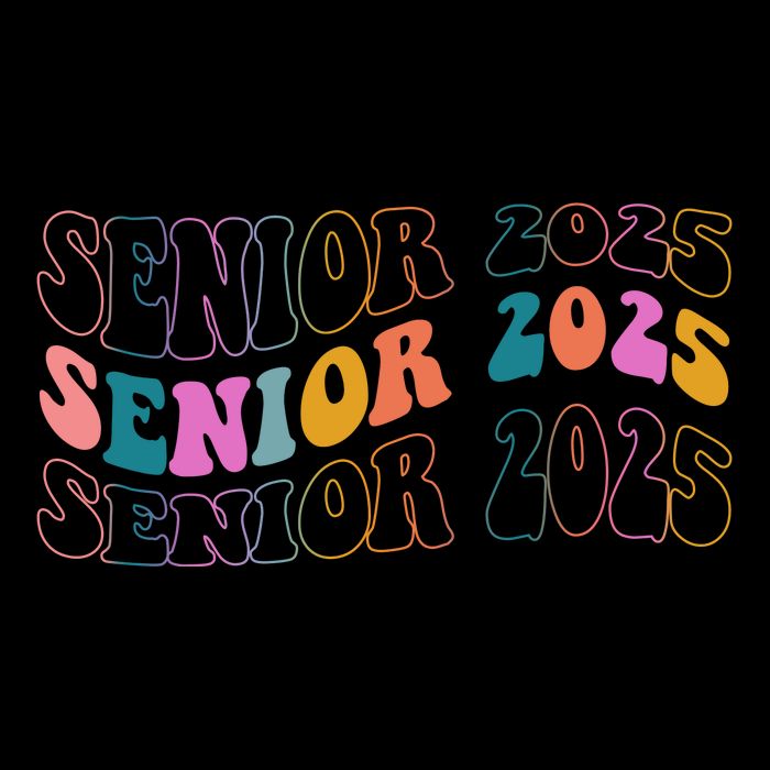 Senior 2025 Retro Class Of 2025 Seniors Graduation Drawstring Bag