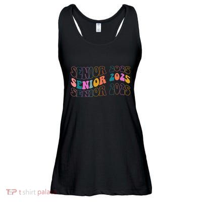 Senior 2025 Retro Class Of 2025 Seniors Graduation Ladies Essential Flowy Tank