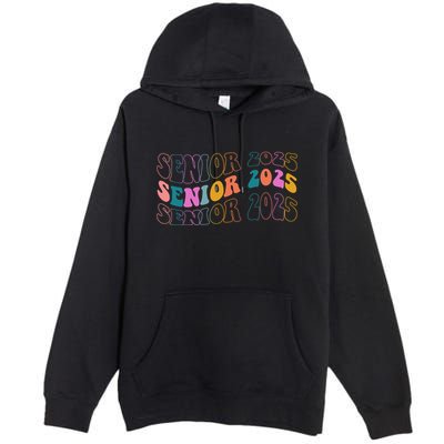 Senior 2025 Retro Class Of 2025 Seniors Graduation Premium Pullover Hoodie