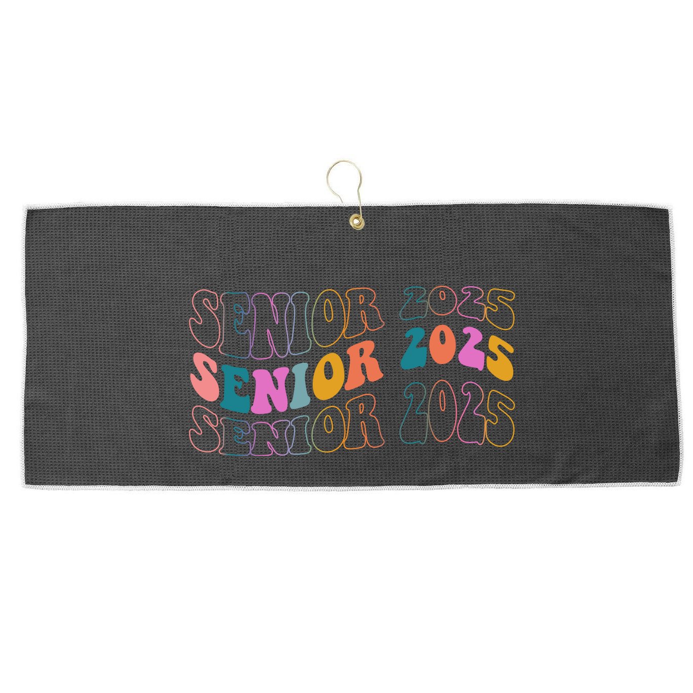 Senior 2025 Retro Class Of 2025 Seniors Graduation Large Microfiber Waffle Golf Towel