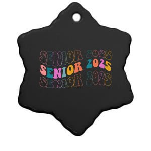 Senior 2025 Retro Class Of 2025 Seniors Graduation Ceramic Star Ornament