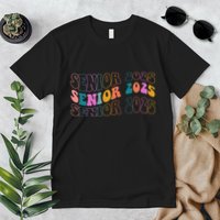 Senior 2025 Retro Class Of 2025 Seniors Graduation Premium T-Shirt