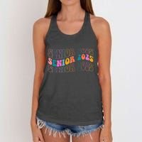 Senior 2025 Retro Class Of 2025 Seniors Graduation Women's Knotted Racerback Tank