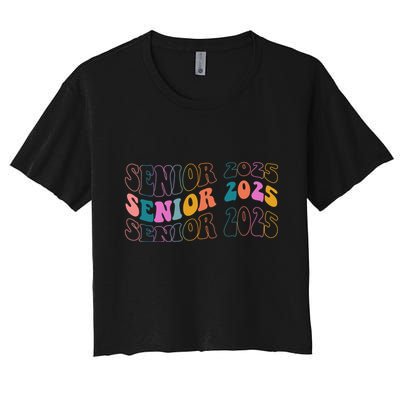 Senior 2025 Retro Class Of 2025 Seniors Graduation Crop Top