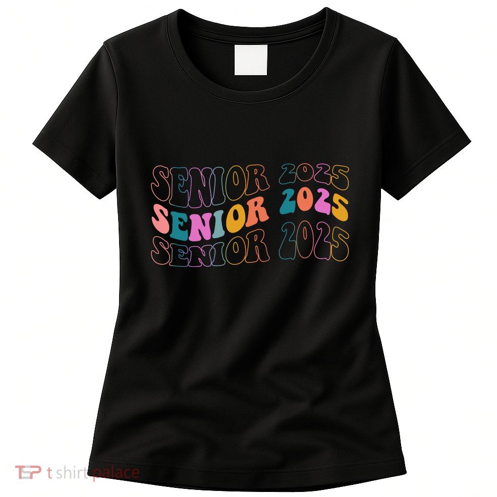 Senior 2025 Retro Class Of 2025 Seniors Graduation Womens T-Shirt