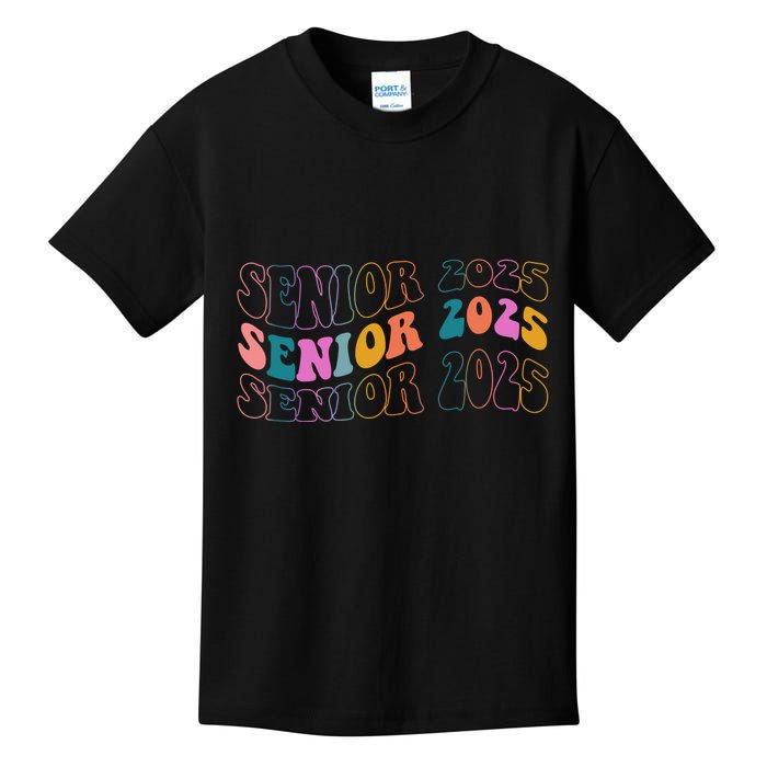 Senior 2025 Retro Class Of 2025 Seniors Graduation Kids T-Shirt