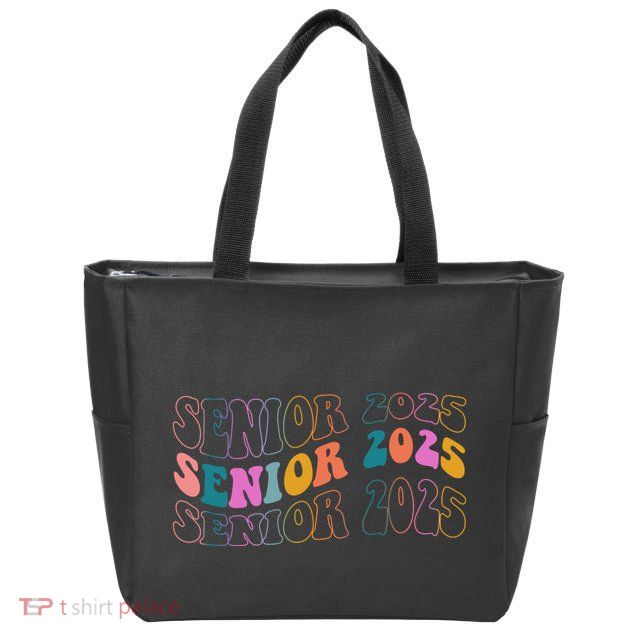 Senior 2025 Retro Class Of 2025 Seniors Graduation Zip Tote Bag