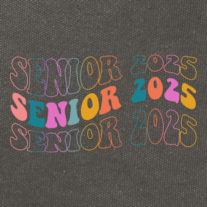 Senior 2025 Retro Class Of 2025 Seniors Graduation Cotton Canvas Backpack