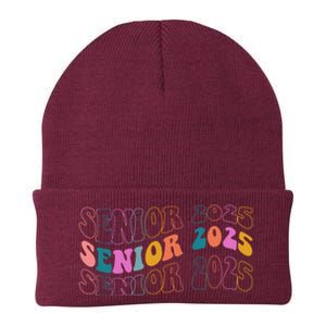 Senior 2025 Retro Class Of 2025 Seniors Graduation Knit Cap Winter Beanie