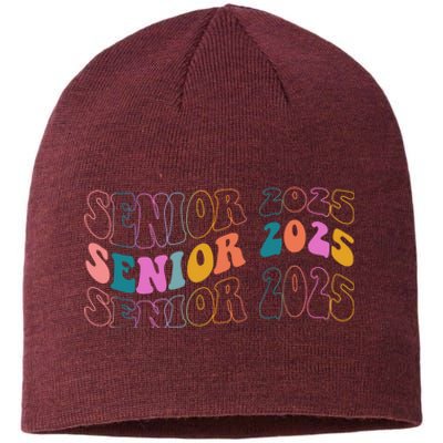 Senior 2025 Retro Class Of 2025 Seniors Graduation Sustainable Beanie