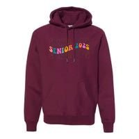 Senior 2025 Retro Class Of 2025 Seniors Graduation Premium Hoodie