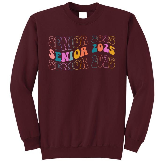 Senior 2025 Retro Class Of 2025 Seniors Graduation Tall Sweatshirt