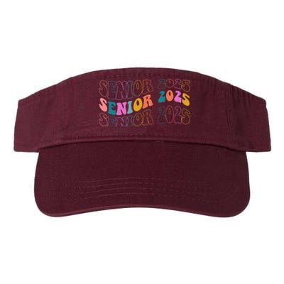 Senior 2025 Retro Class Of 2025 Seniors Graduation Valucap Bio-Washed Visor