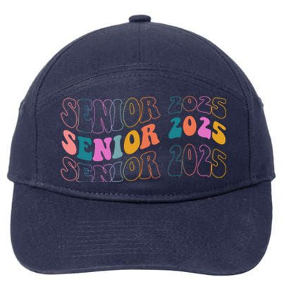 Senior 2025 Retro Class Of 2025 Seniors Graduation 7-Panel Snapback Hat