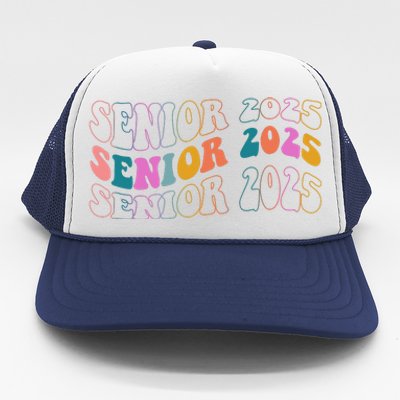 Senior 2025 Retro Class Of 2025 Seniors Graduation Trucker Hat