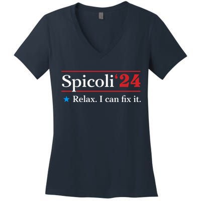 Spicoli 2024 Relax I Can Fix It Women's V-Neck T-Shirt