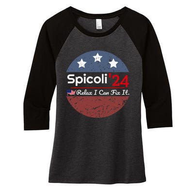 Spicoli 24 Relax I Can Fix It Women's Tri-Blend 3/4-Sleeve Raglan Shirt