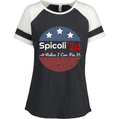 Spicoli 24 Relax I Can Fix It Enza Ladies Jersey Colorblock Tee