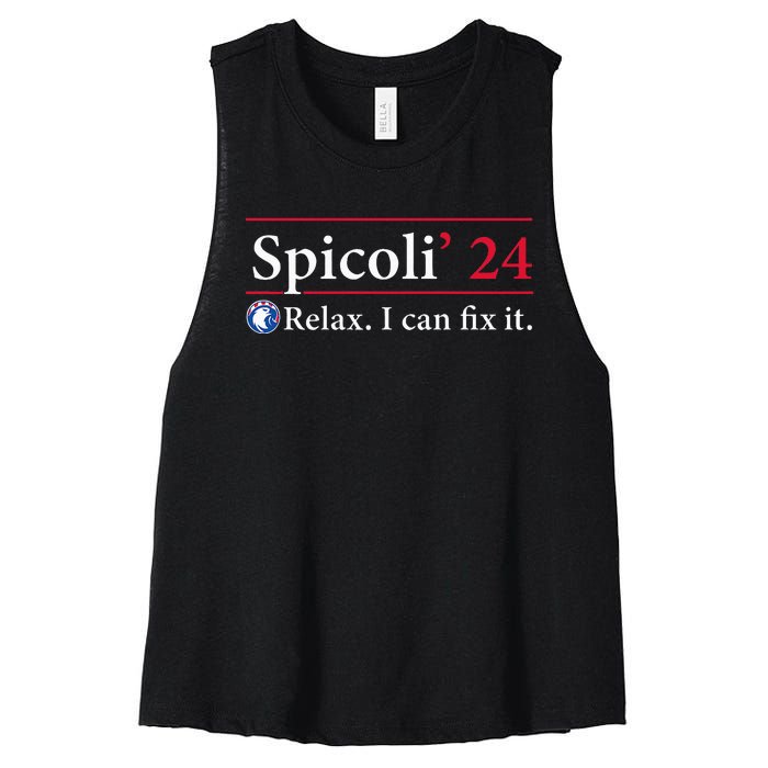 Spicoli 24 Relax I Can Fix It Spicoli 2024 Women's Racerback Cropped Tank