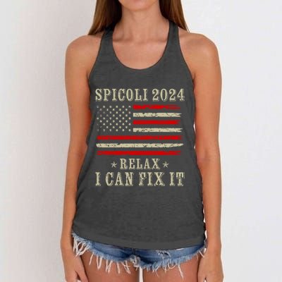 Spicoli 2024 Relax I Can Fix It Women's Knotted Racerback Tank