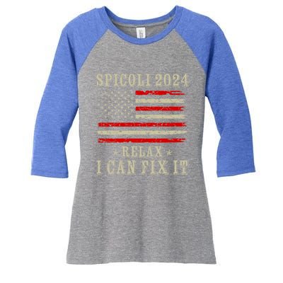 Spicoli 2024 Relax I Can Fix It Women's Tri-Blend 3/4-Sleeve Raglan Shirt