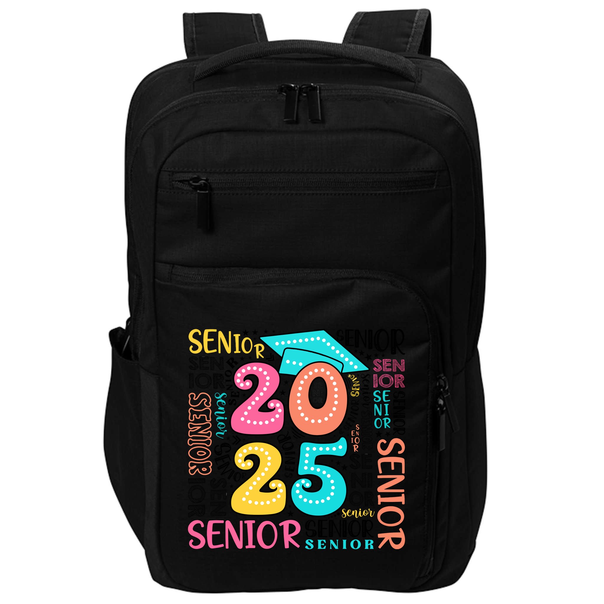 Senior 2025 Retro Graduation Impact Tech Backpack