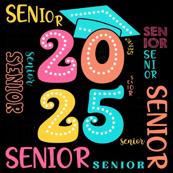 Senior 2025 Retro Graduation Backpack