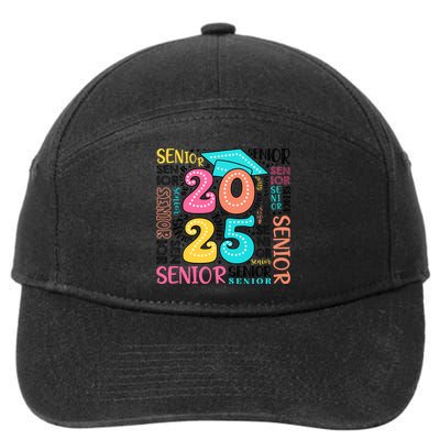 Senior 2025 Retro Graduation 7-Panel Snapback Hat
