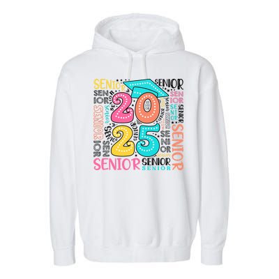 Senior 2025 Retro Graduation Garment-Dyed Fleece Hoodie