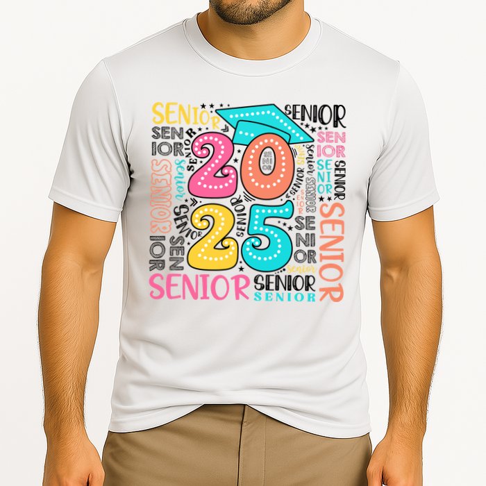 Senior 2025 Retro Graduation Cooling Performance Crew T-Shirt