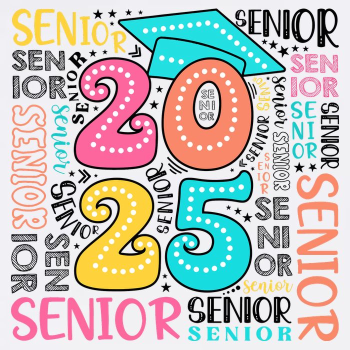 Senior 2025 Retro Graduation Apron