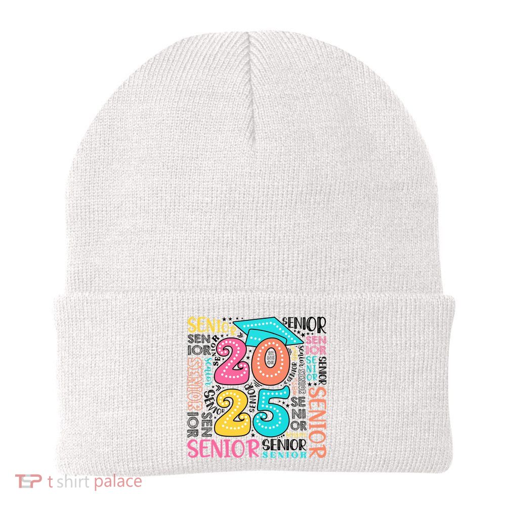 Senior 2025 Retro Graduation Beanie