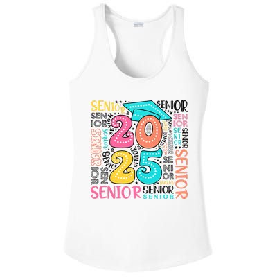 Senior 2025 Retro Graduation Ladies PosiCharge Competitor Racerback Tank