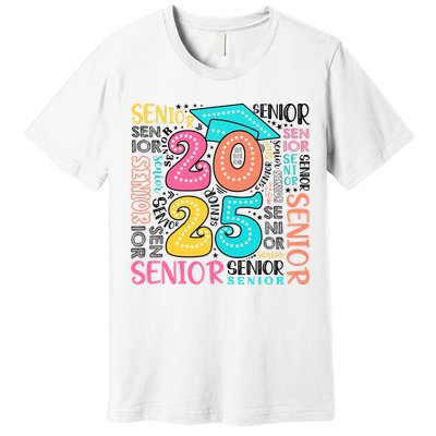 Senior 2025 Retro Graduation Premium T-Shirt
