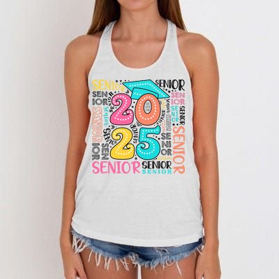 Senior 2025 Retro Graduation Women's Knotted Racerback Tank