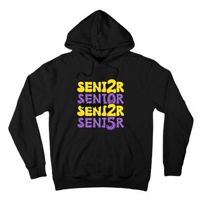 Senior 2025 Retro Graduation Class Of Senior Tall Hoodie