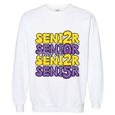 Senior 2025 Retro Graduation Class Of Senior Garment-Dyed Sweatshirt