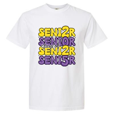 Senior 2025 Retro Graduation Class Of Senior Garment-Dyed Heavyweight T-Shirt