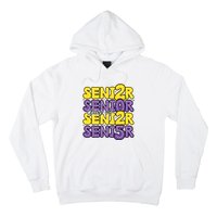 Senior 2025 Retro Graduation Class Of Senior Hoodie