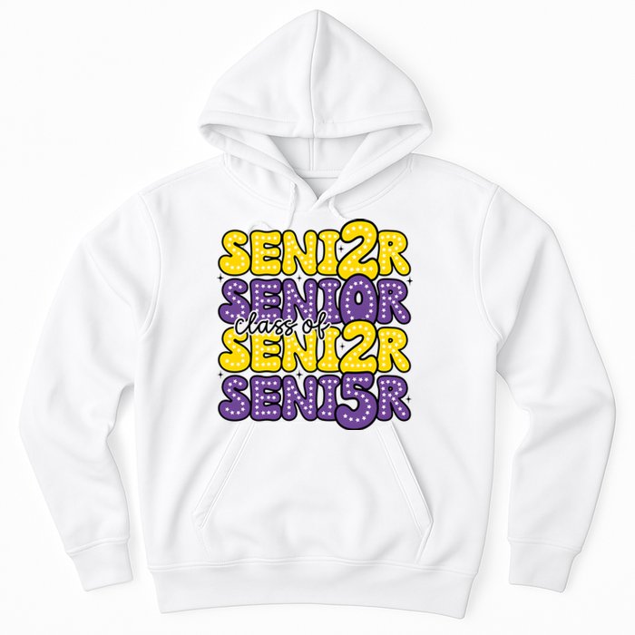 Senior 2025 Retro Graduation Class Of Senior Hoodie