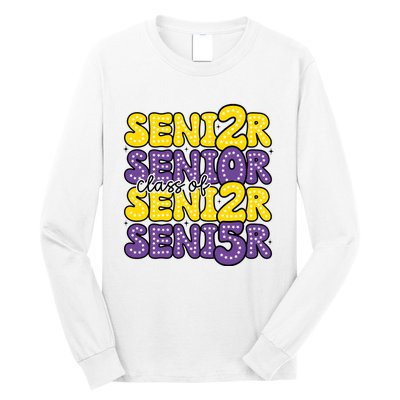 Senior 2025 Retro Graduation Class Of Senior Long Sleeve Shirt