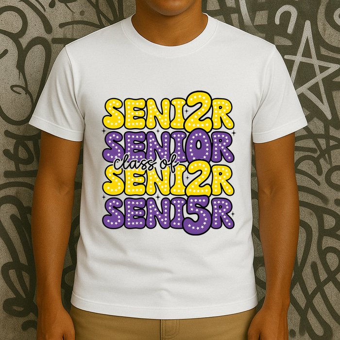 Senior 2025 Retro Graduation Class Of Senior T-Shirt