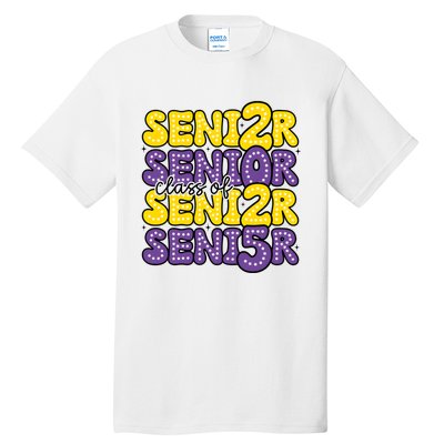 Senior 2025 Retro Graduation Class Of Senior Tall T-Shirt